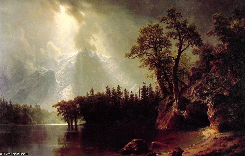 Passing Storm Over The Sierra Nevada — Albert Bierstadt