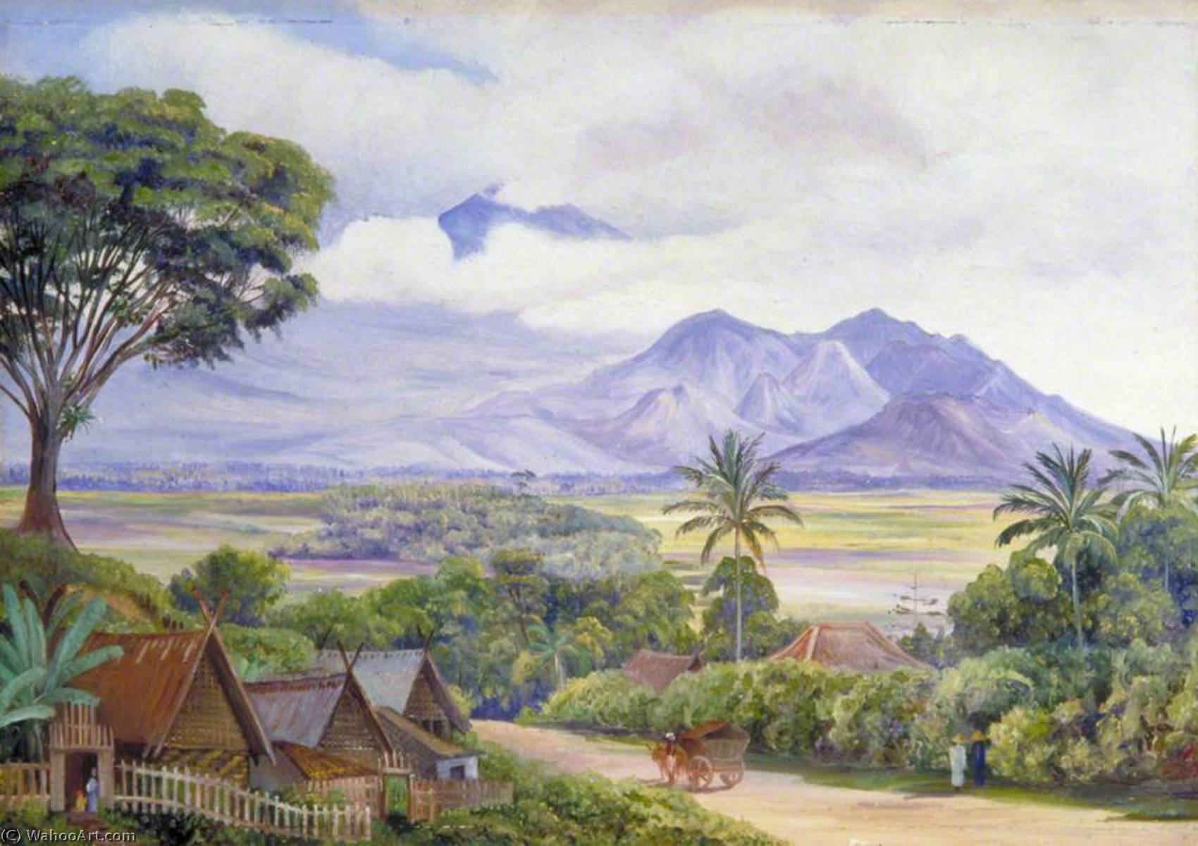 View From Malang, Java — Marianne North