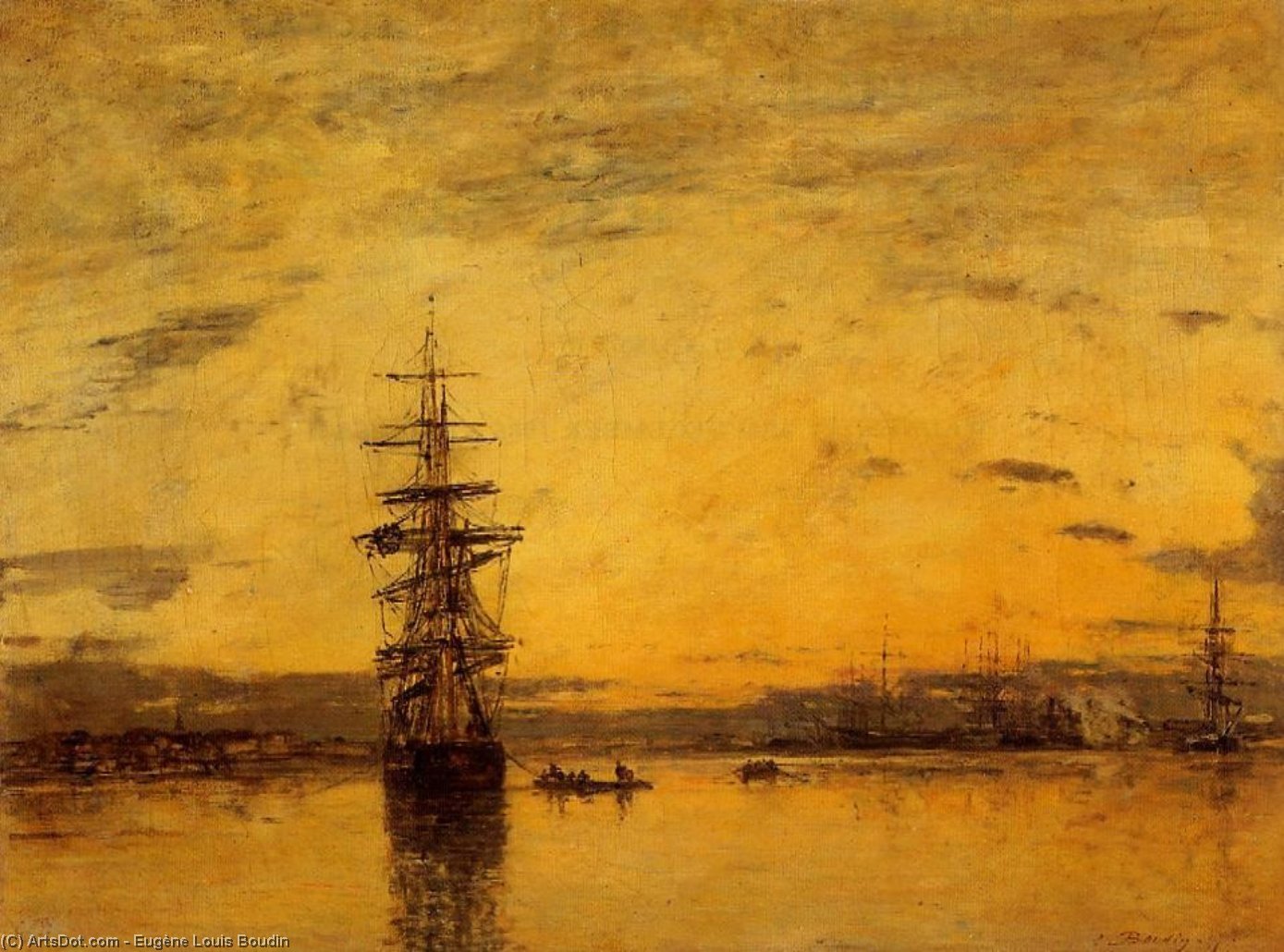 Le Havre - Bassin De L'eure — Eugène Louis Boudin
