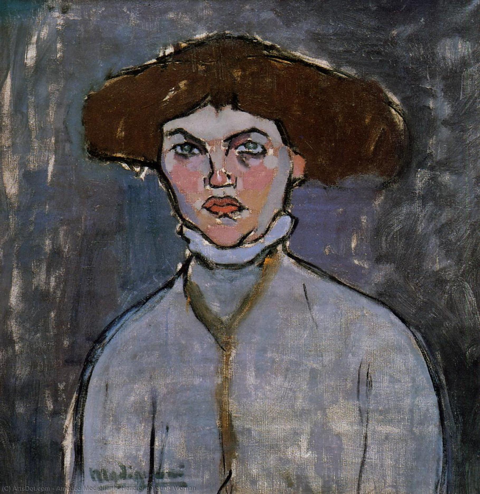 Head Of A Young Woman — Amedeo Clemente Modigliani