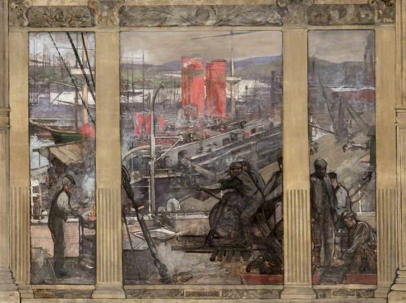 Shipbuilding On The Clyde — Sir John Lavery