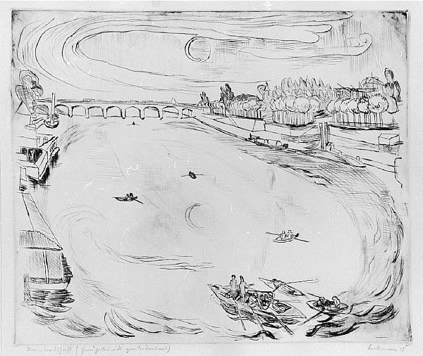 Main River Landscape — Max Beckmann