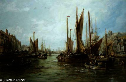 Quayside With Fishing Boats — William Edward Webb