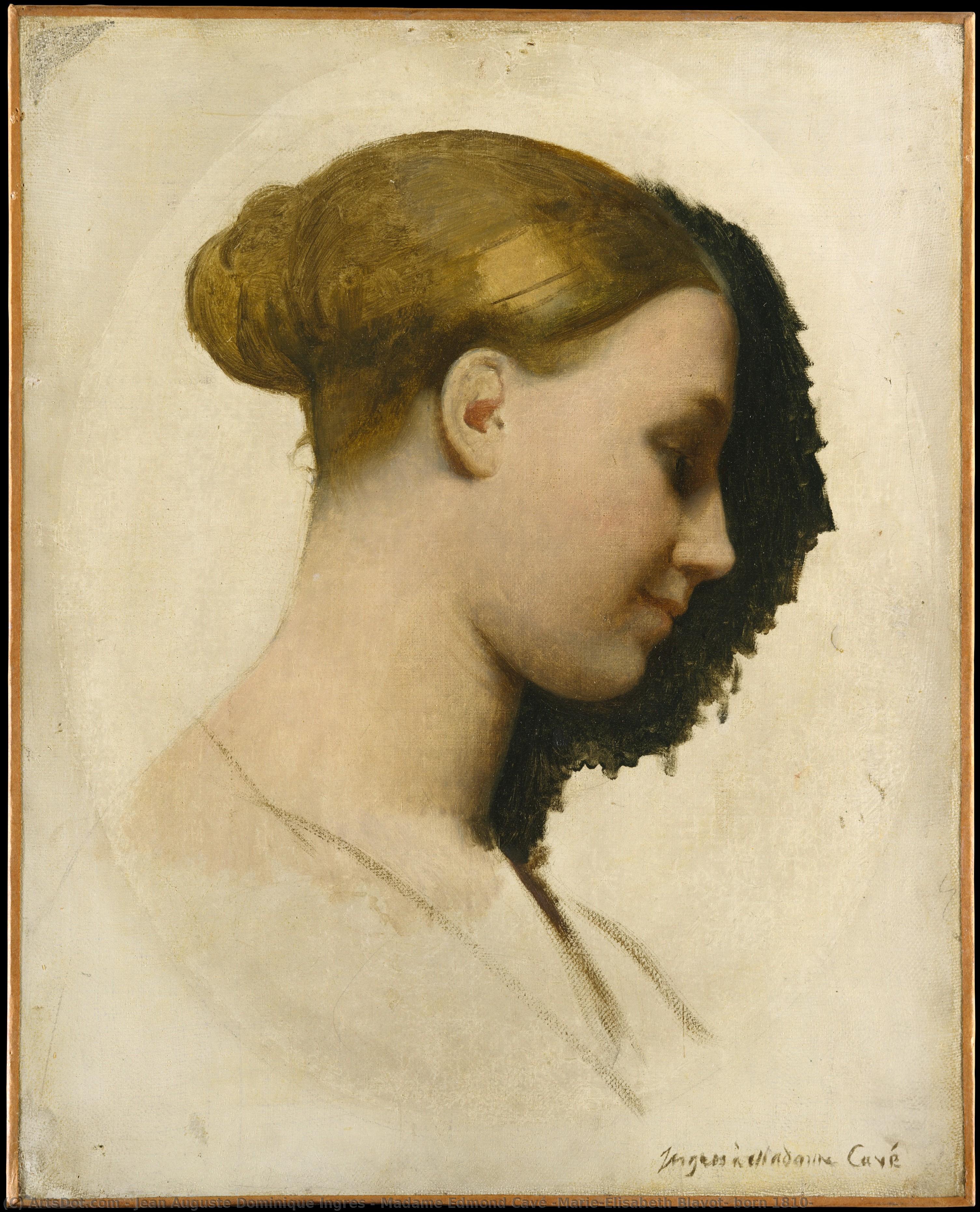 Madame Edmond Cavé (marie-élisabeth Blavot, Born 1810) — Jean-auguste-dominique Ingres