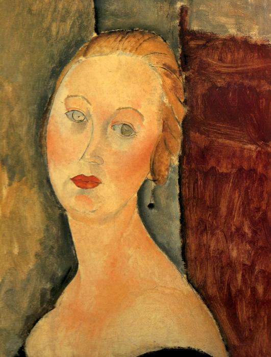 Germaine Survage With Earrings — Amedeo Clemente Modigliani