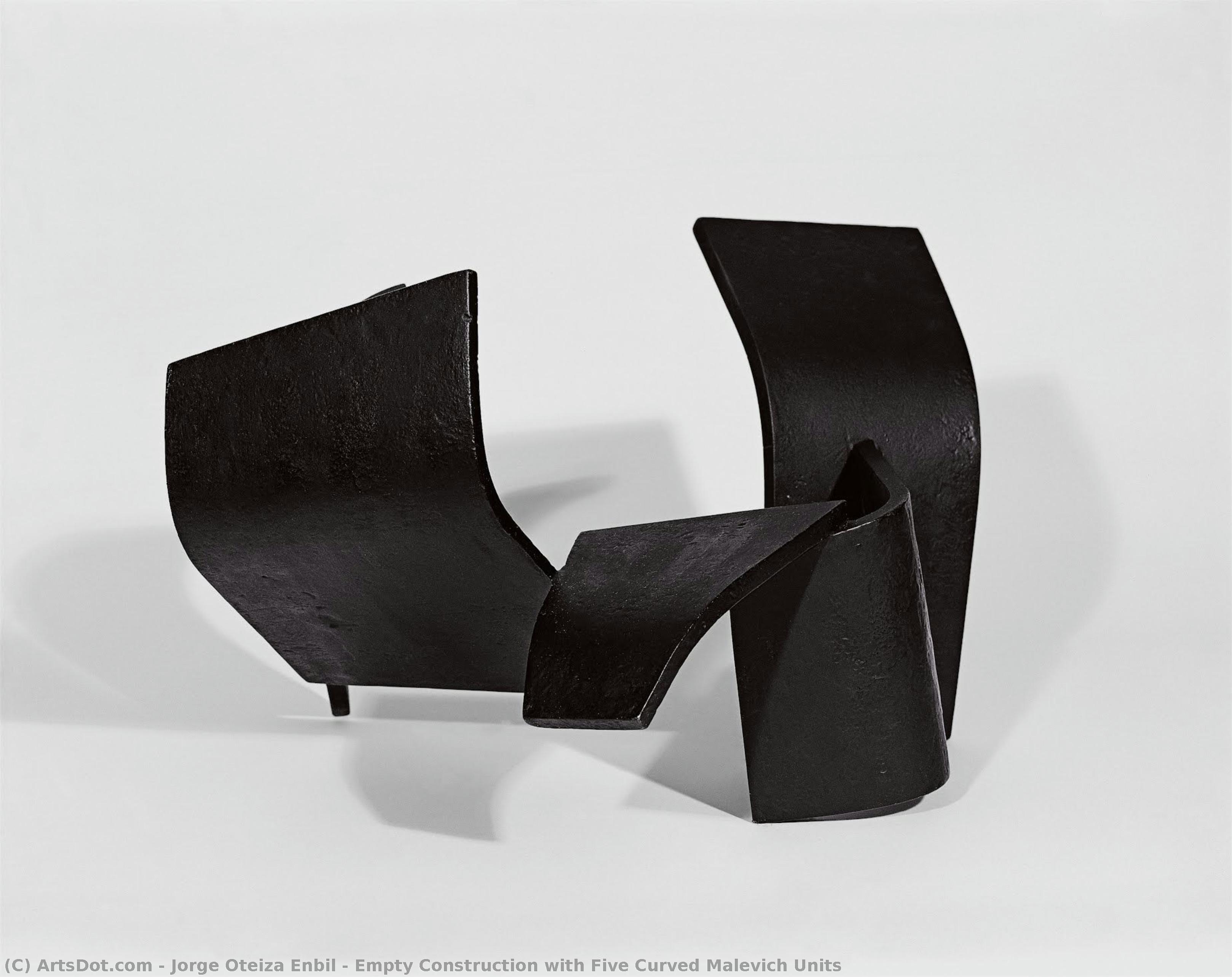 Empty Construction With Five Curved Malevich Units — Jorge Oteiza Enbil