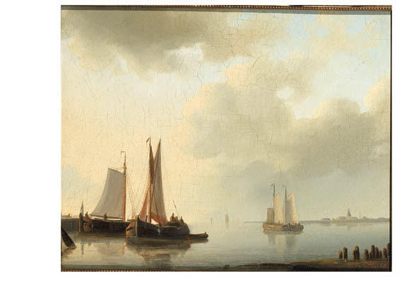 Shipping At Anchor In A Calm — Abraham Hulk Senior