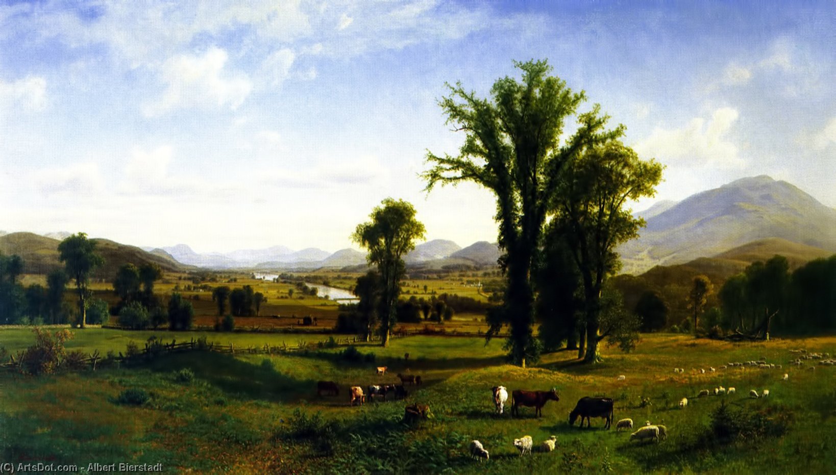 Mount Ascutney From Claremont, New Hampshire — Albert Bierstadt