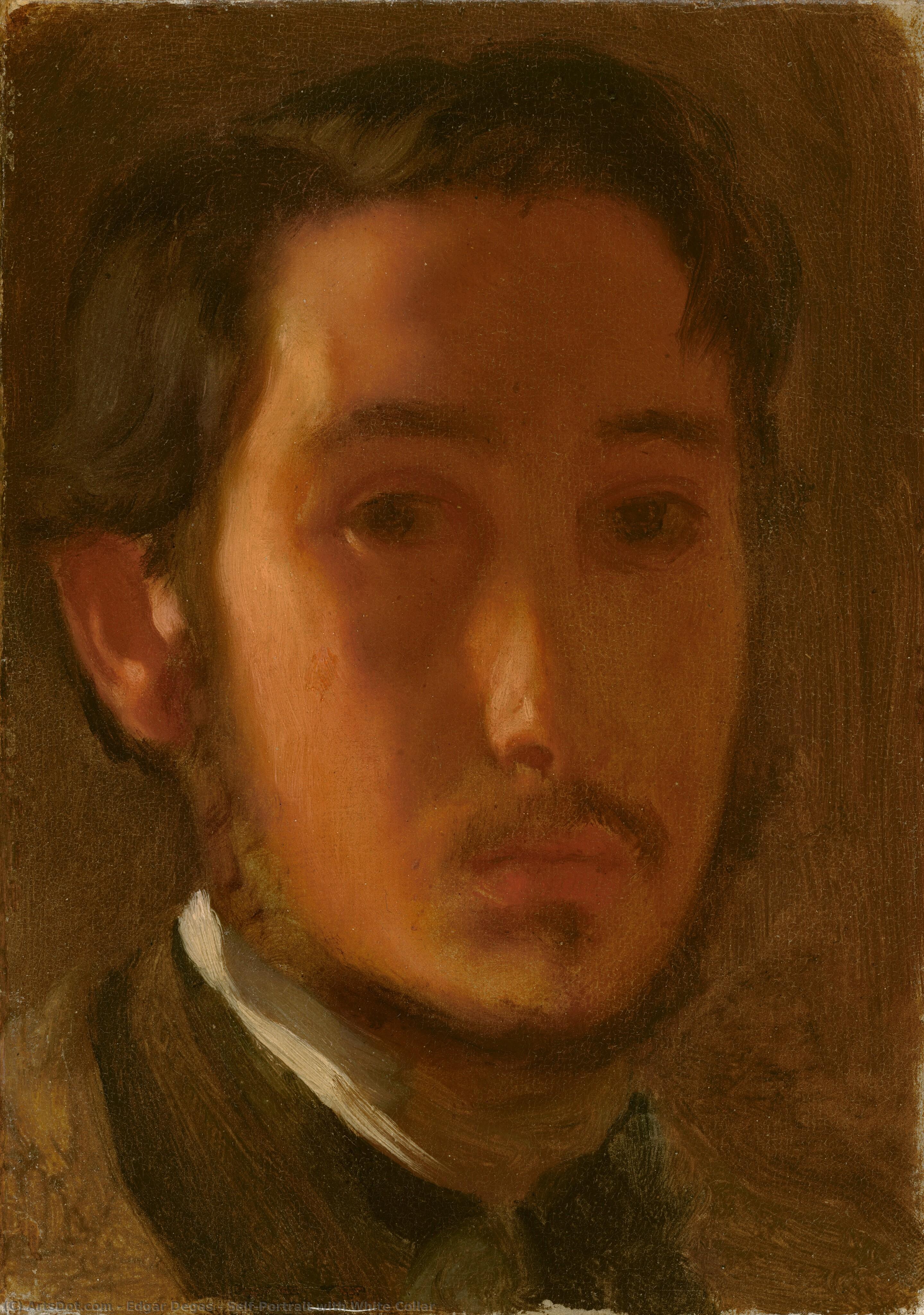 Self-portrait With White Collar — Edgar Degas