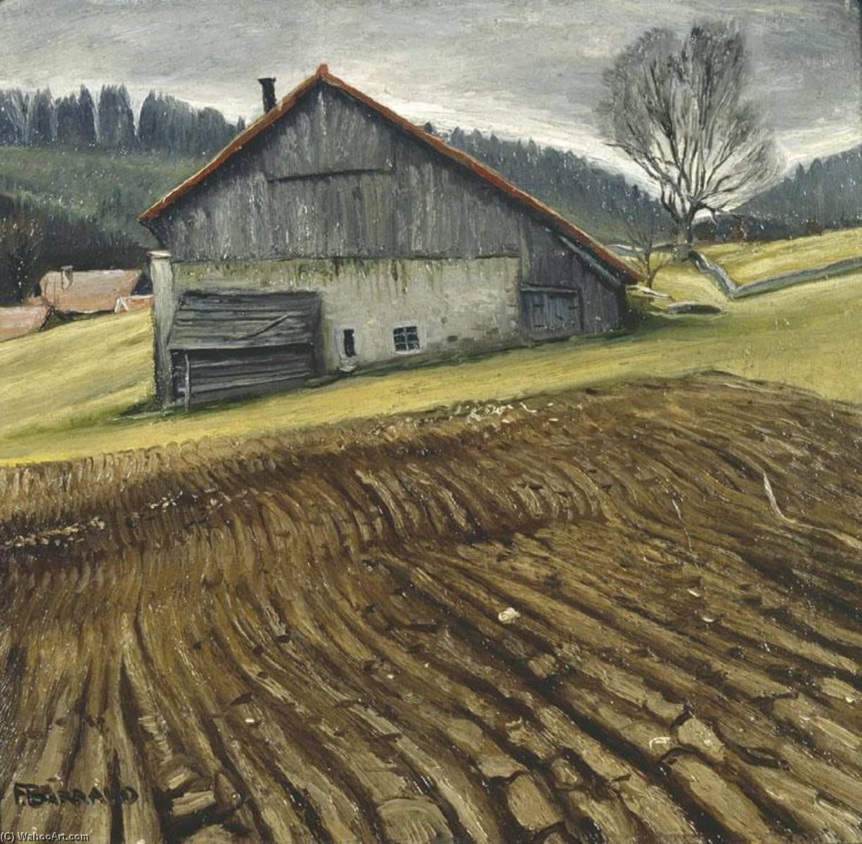 Français Paysage De Labour — François Emile Barraud
