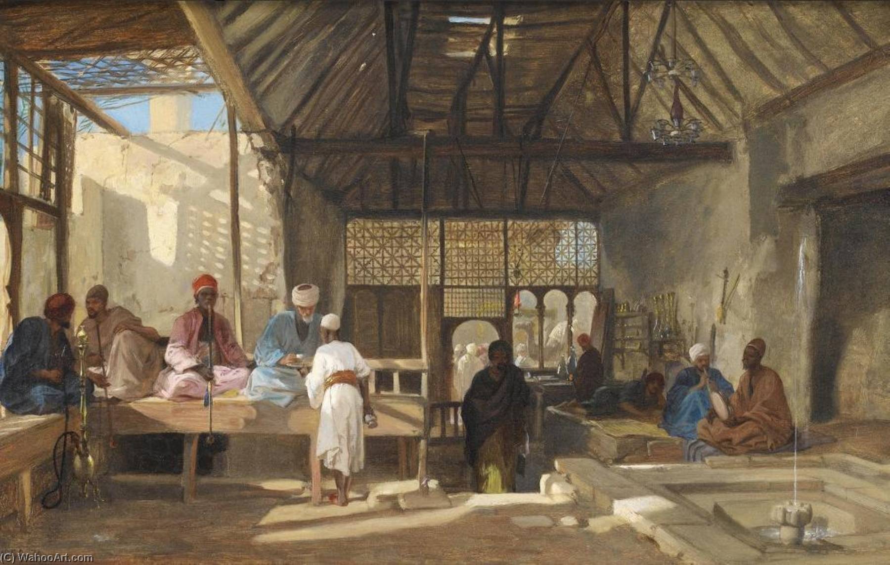 Interior Of A Coffee Shop, Cairo — Frederick Goodall