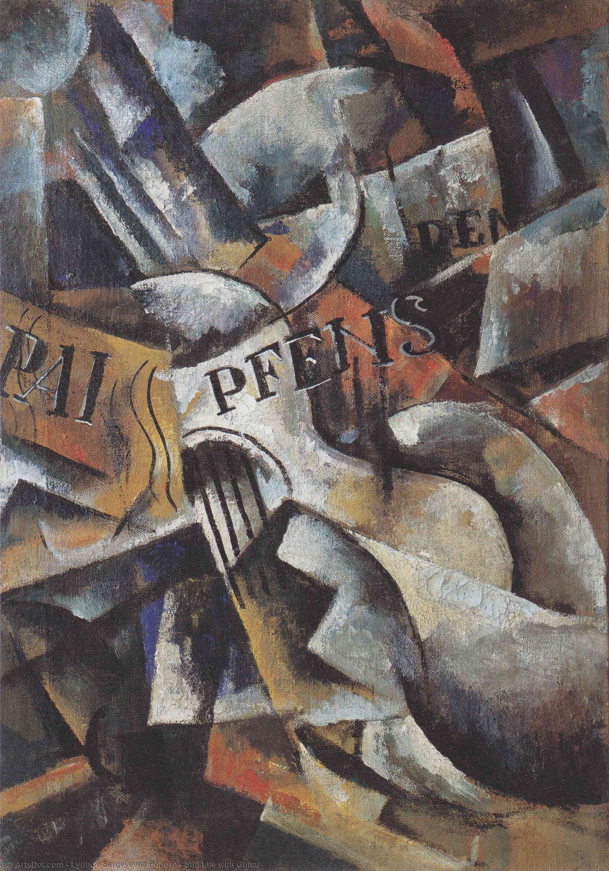 Still Life With Guitar — Lyubov Sergeyevna Popova