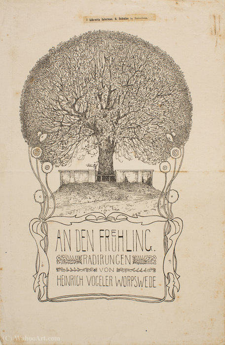 'an Den Fruehling', (36 X 23 Cm) (1910) — Heinrich Vogeler