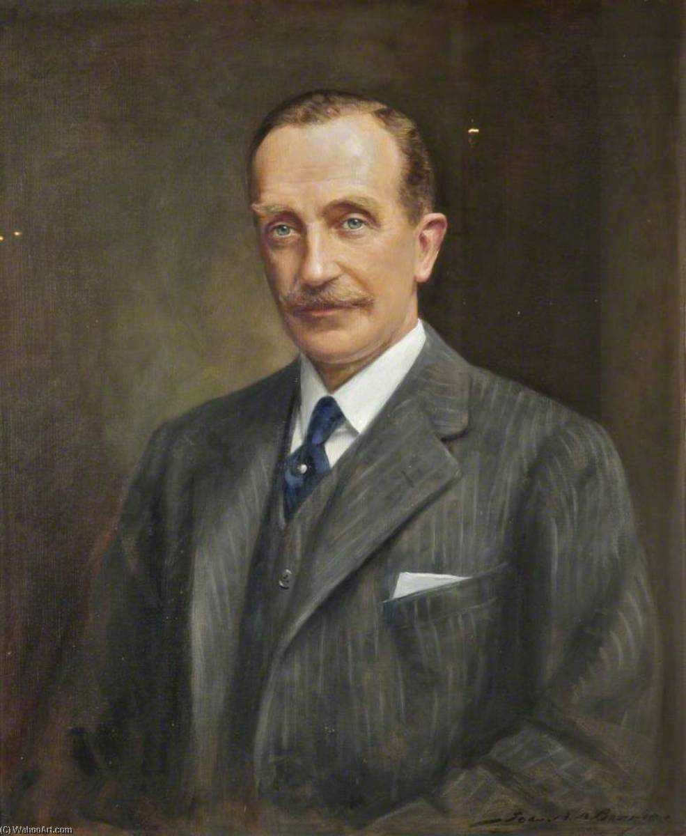 Osbert Cecil (1871–1930), 6th Earl Of Sefton, In A Grey Suit — John Archibald Alexander Berrie