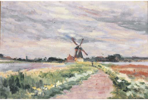 Holland Landscape With Windmill — Maximilien Luce