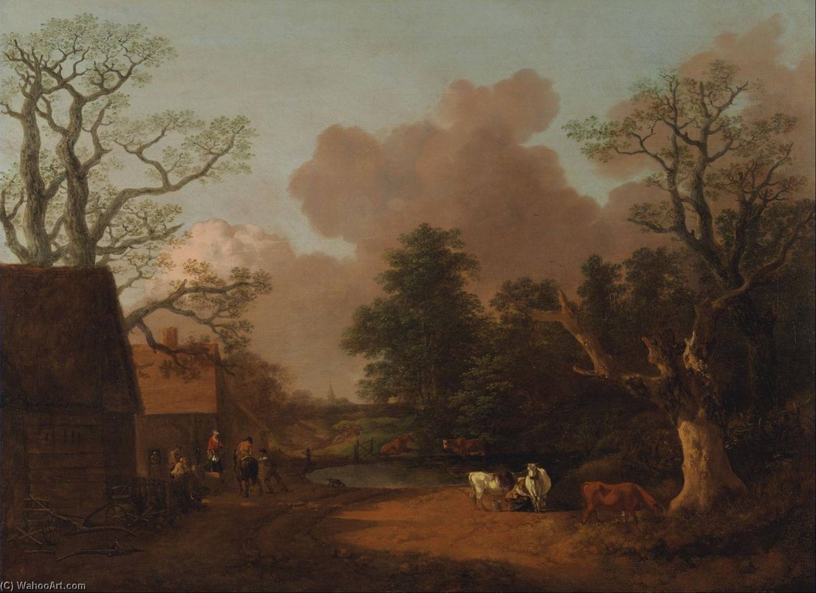 Landscape With Milkmaid — Thomas Gainsborough
