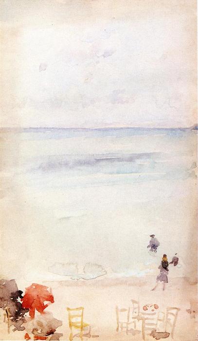 Note In Opal - The Sands, Dieppe — James Abbott Mcneill Whistler