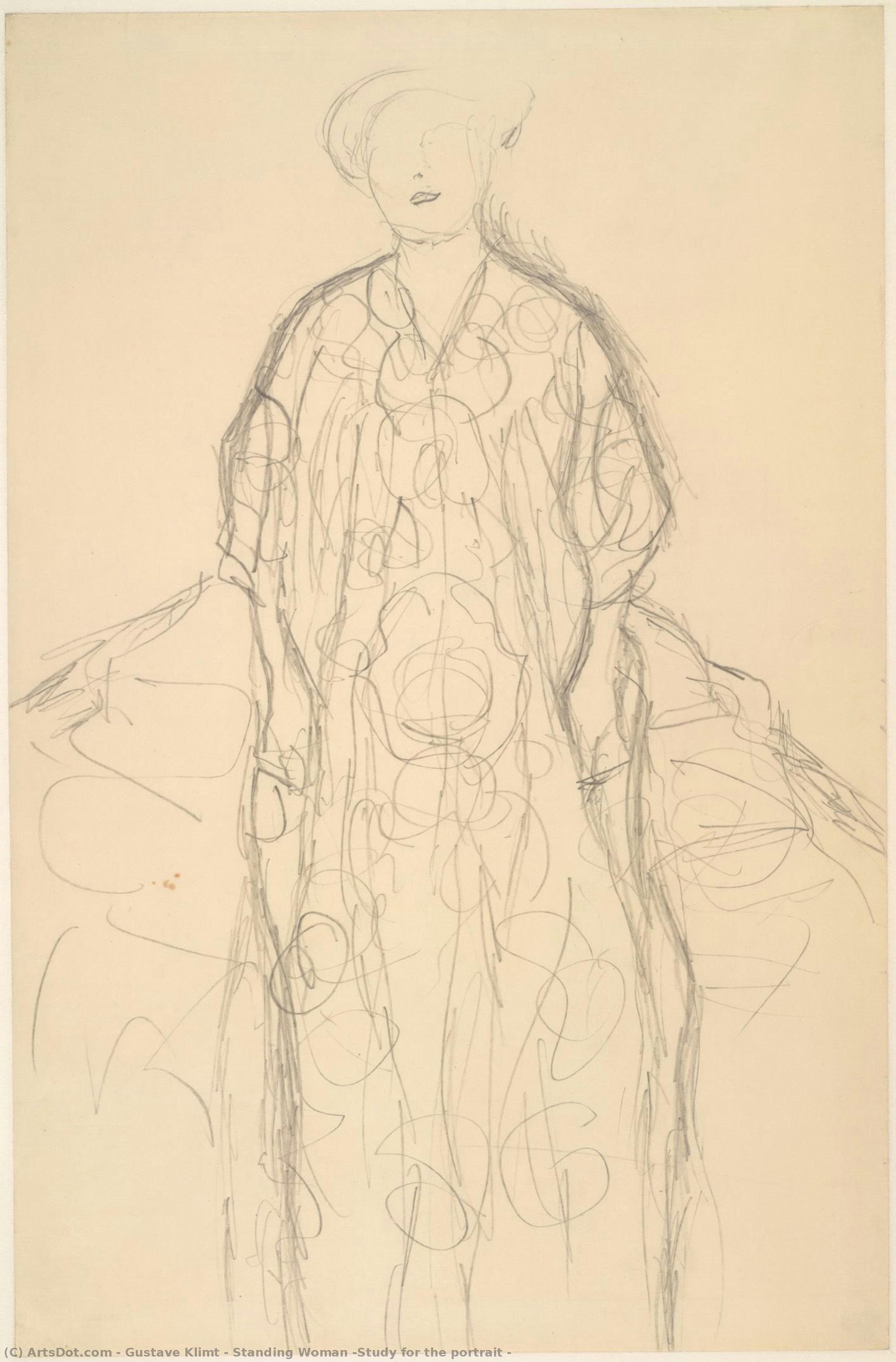 Standing Woman (study For The Portrait — Gustav Klimt