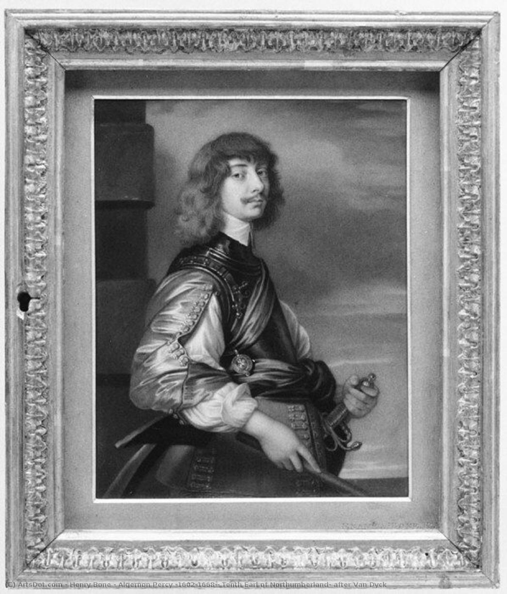 Algernon Percy (1602–1668), Tenth Earl Of Northumberland, After Van Dyck — Henry Bone