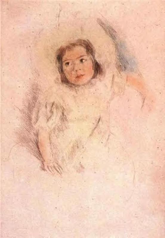Margot Wearing A Bonnet — Mary Stevenson Cassatt