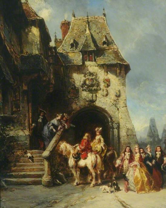 Une Visite Au Château — Eugène Louis Gabriel Isabey