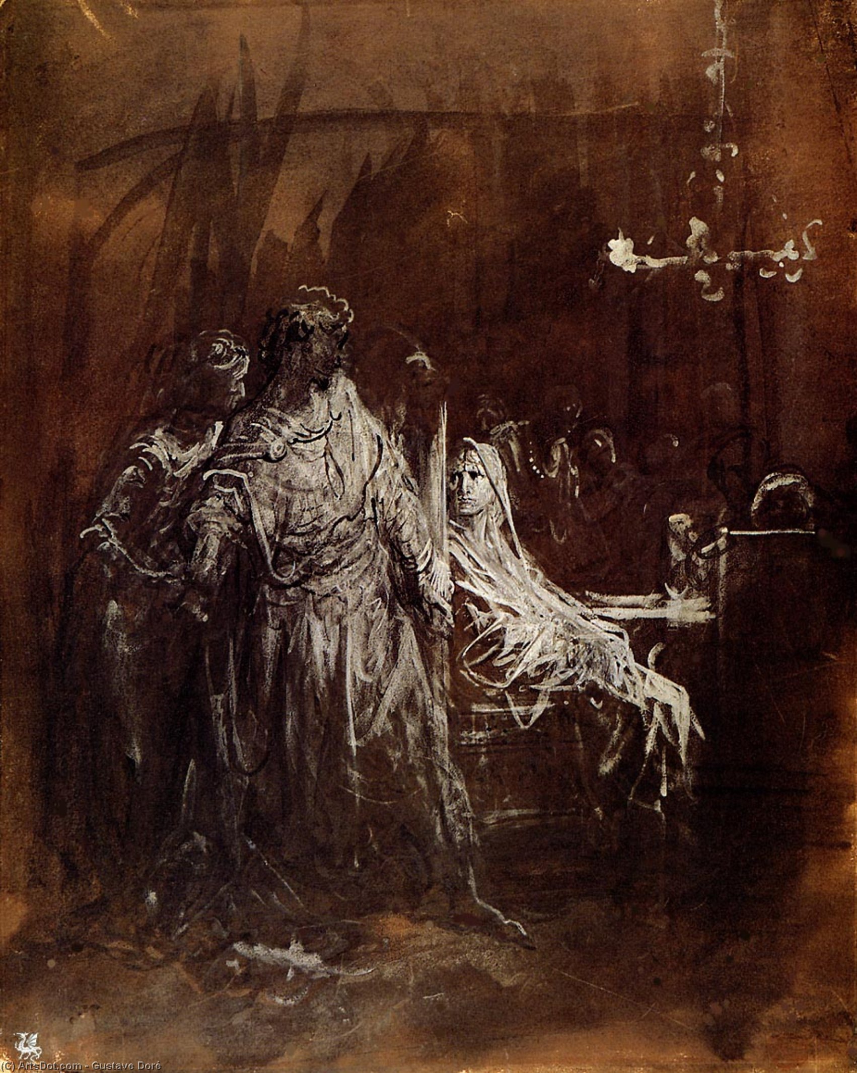 Ma Dore Apparition Du Spectre De Banquo(macbeth) — Paul Gustave Doré