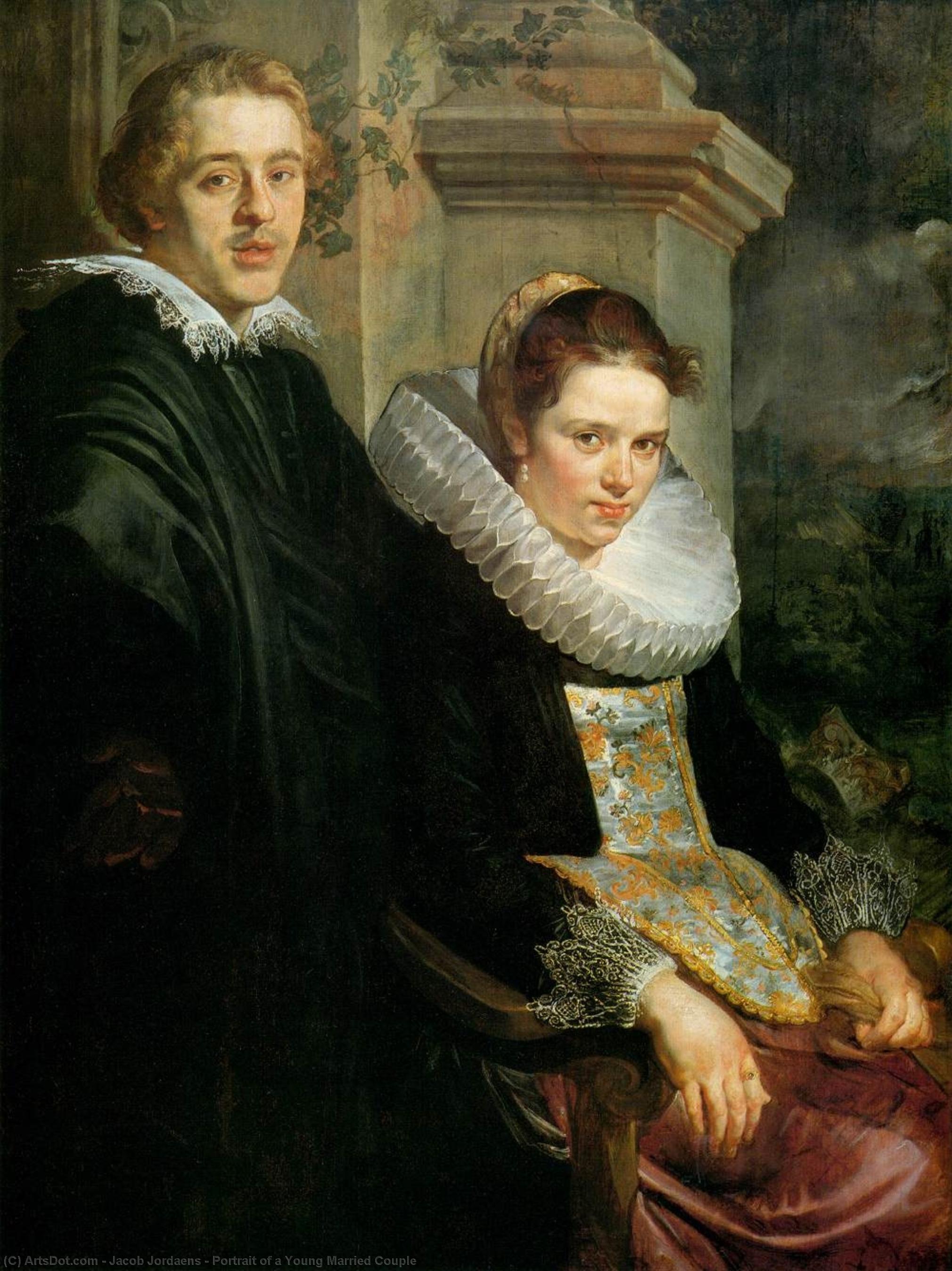 Portrait Of A Young Married Couple — Jacob Jordaens