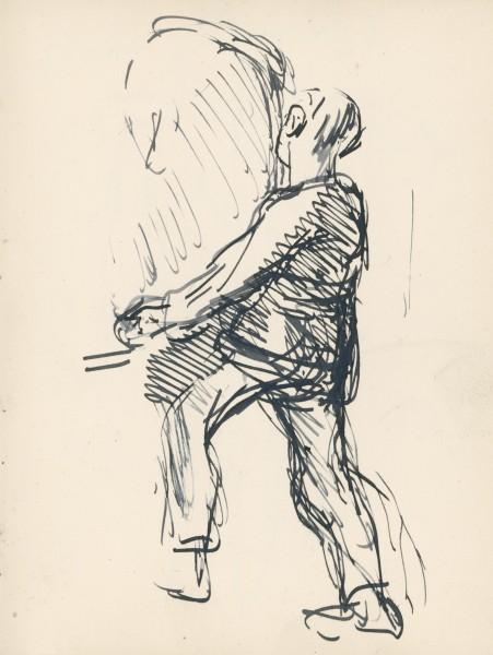 Study Of A Boy Balancing A Sack — Sir George Clausen
