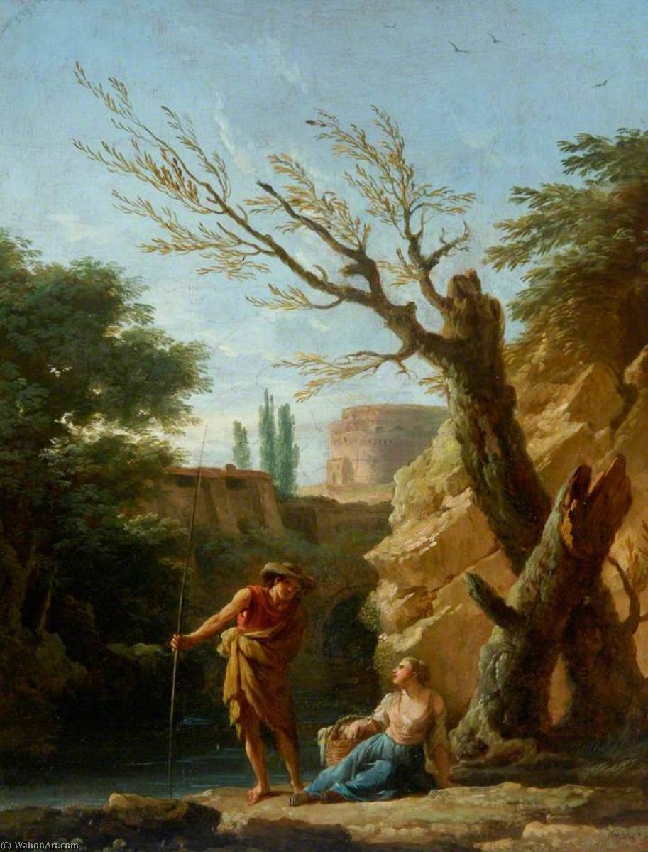 Figures In A Landscape — Claude-joseph Vernet