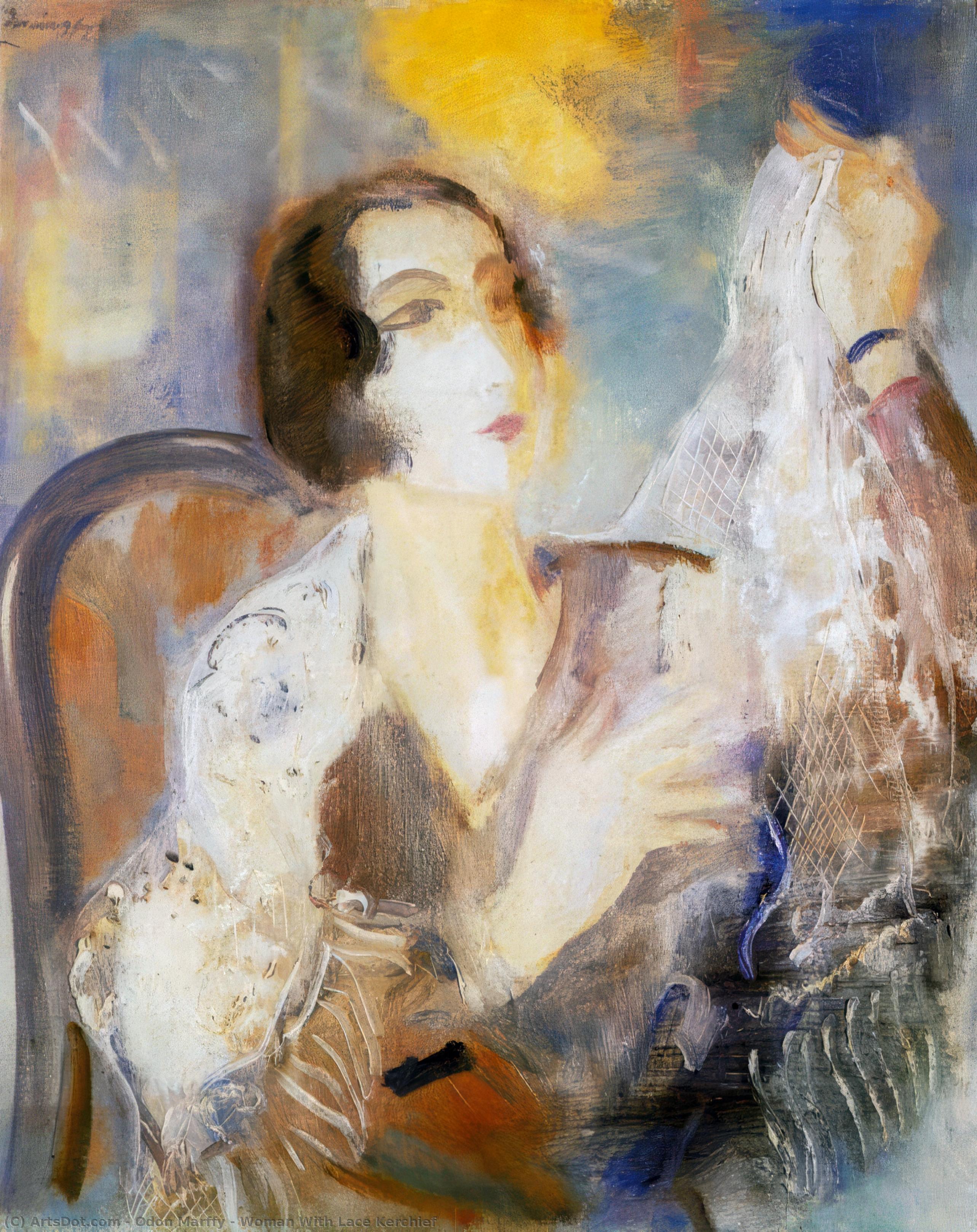 Woman With Lace Kerchief — Ödön Márffy