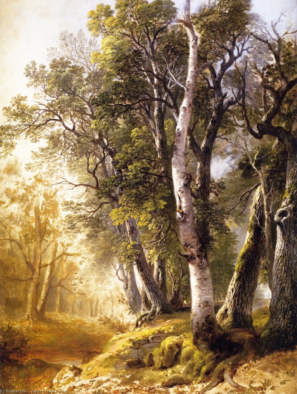 Trees By The Brookside, Kingston, New York — Asher Brown Durand