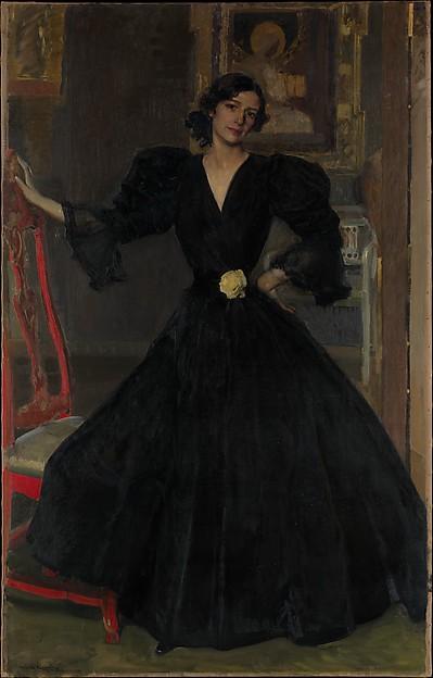 Señora De Sorolla (clotilde García Del Castillo, 1865 1929) In Black — Joaquín Sorolla Y Bastida