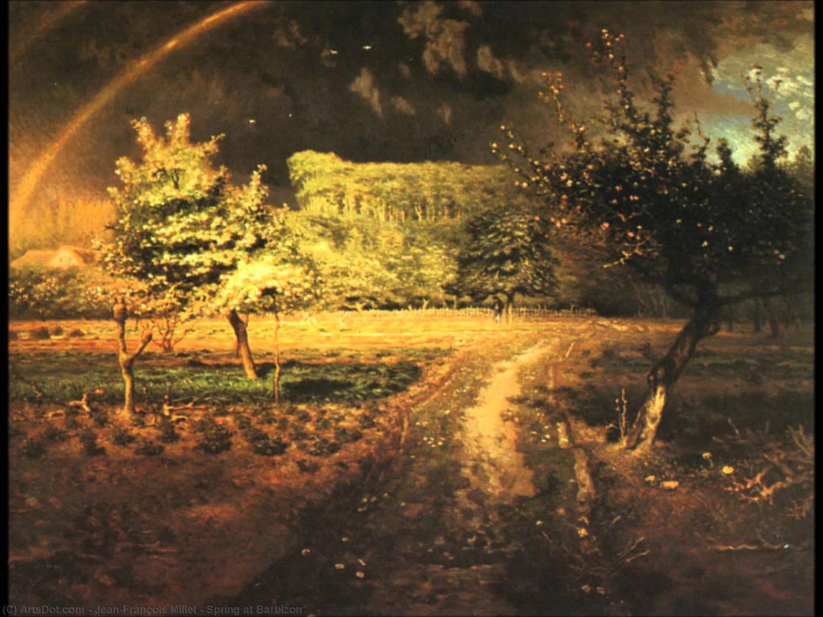 Spring At Barbizon — Jean-françois Millet