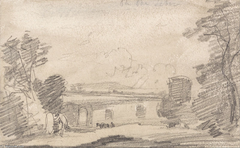 Bridge And Ruin, After Richard Wilson; On The Tiber — John Sell Cotman