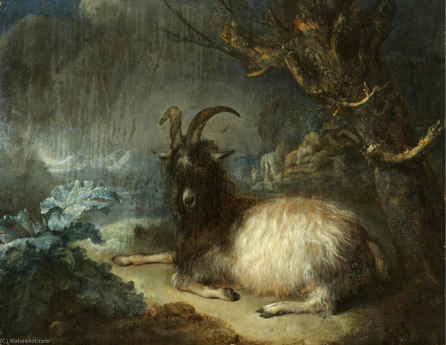 A Landscape With A Goat — Gerrit Dou