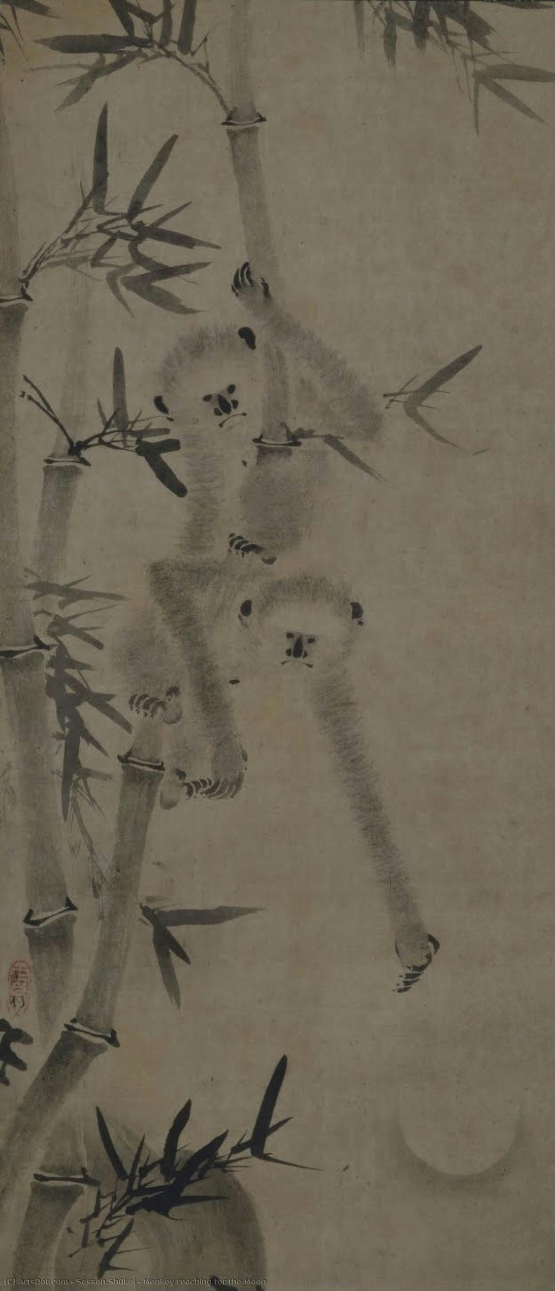 Monkey Reaching For The Moon — Sesson Shūkei