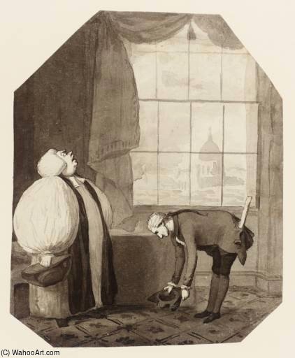 A Suppliant Before A Divine, St Paul's Visible Through The Window — Sir Nathaniel Dance Holland