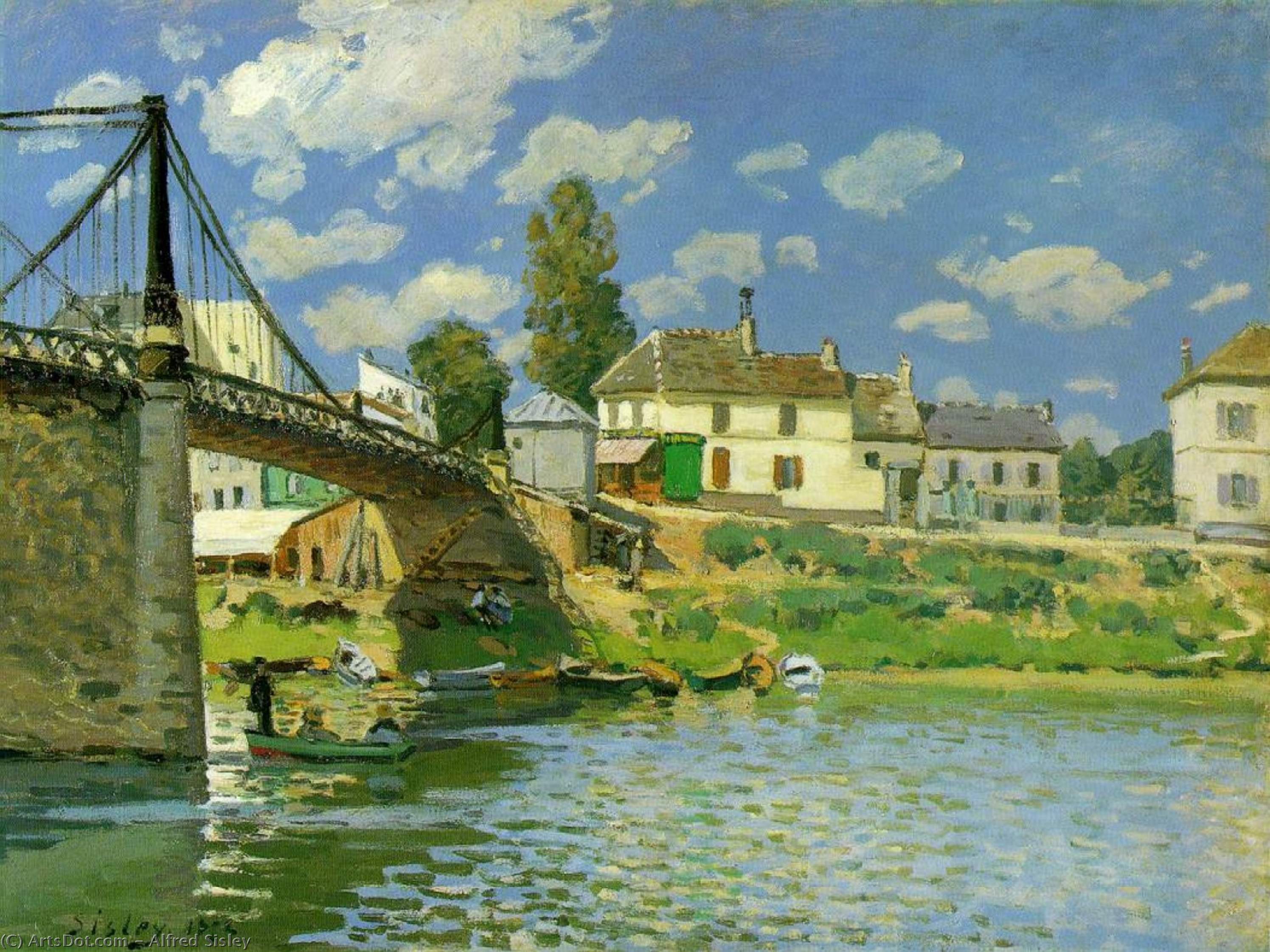 Bridge At Villeneuve La Garenne - - — Alfred Sisley