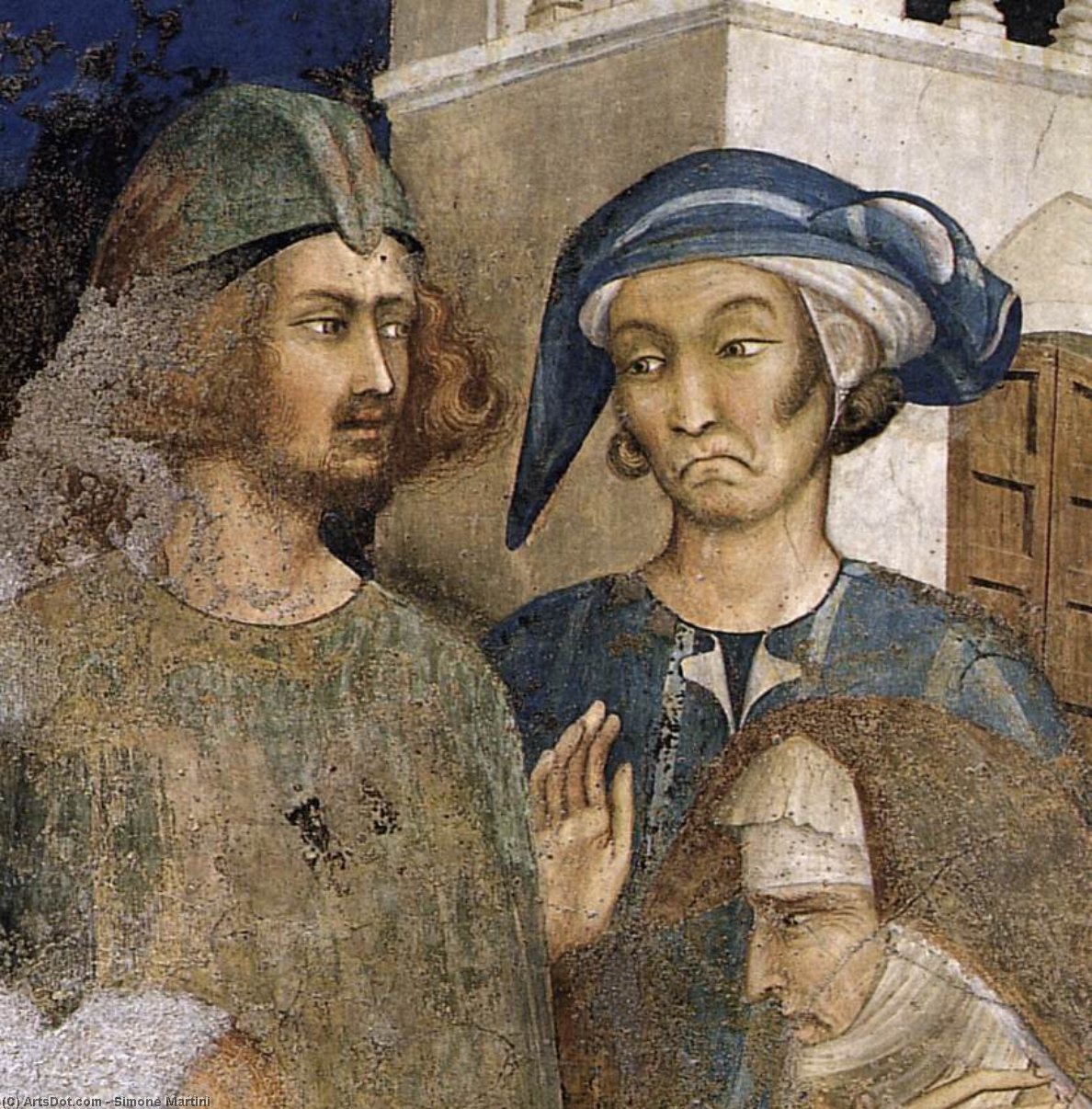 The Miracle Of The Resurrected Child (detail) — Simone Martini