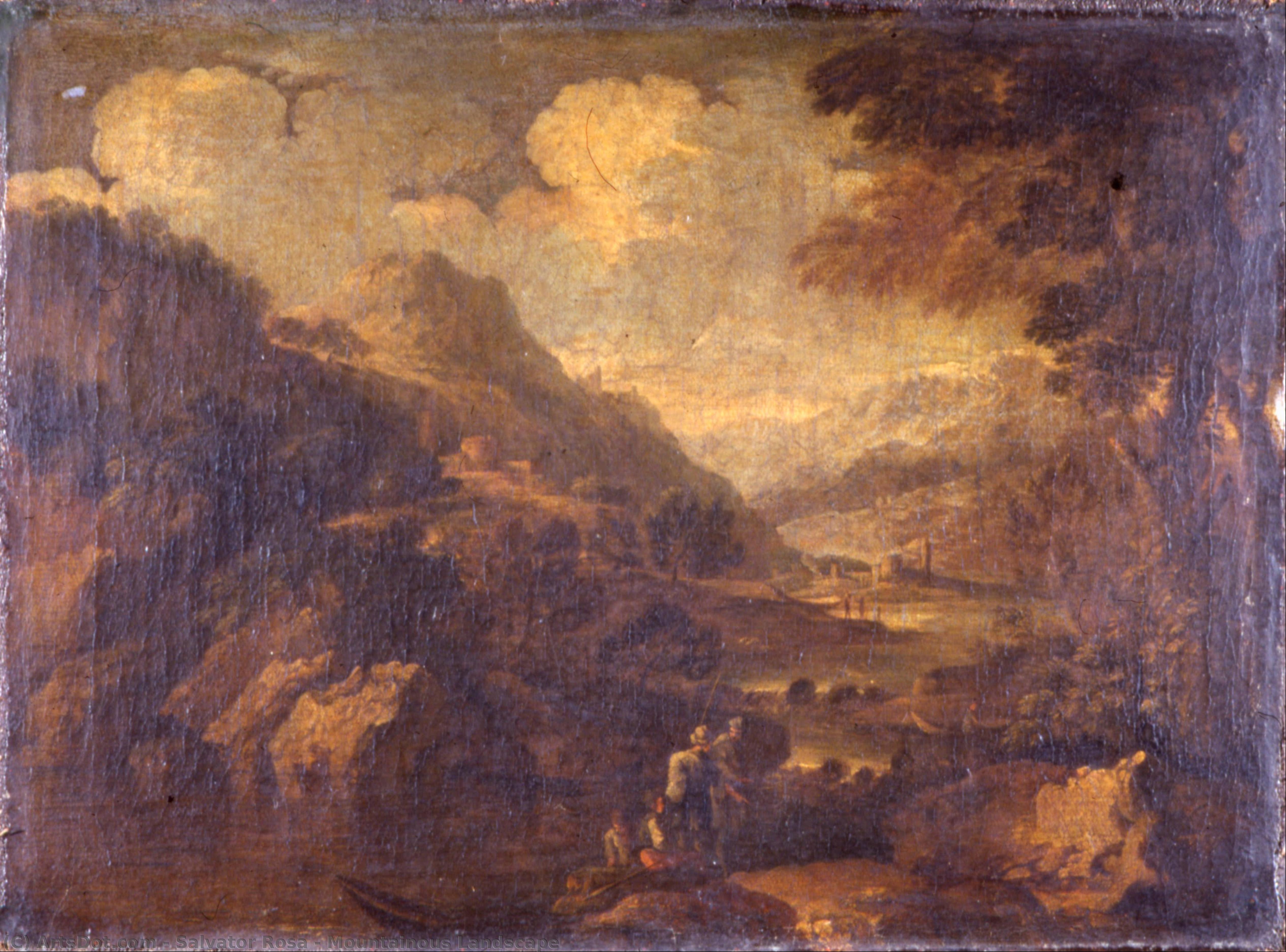 Mountainous Landscape — Salvator Rosa