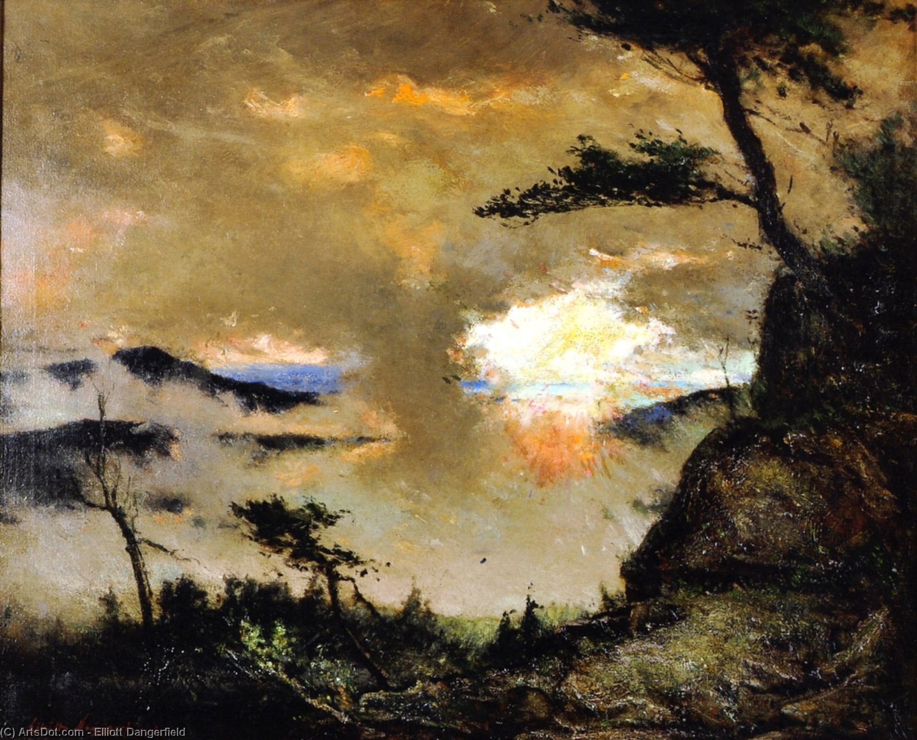 Large Landscape (also Known As Grandfather Mountain In The Mist) — Elliott Dangerfield