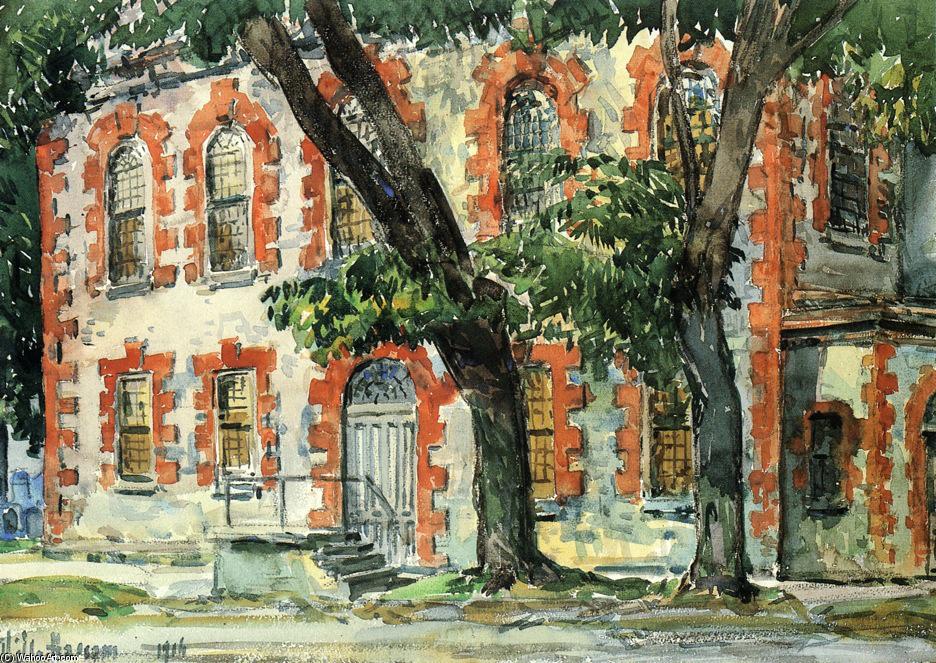 Old Dutch Building, Fishkill, New York — Frederick Childe Hassam