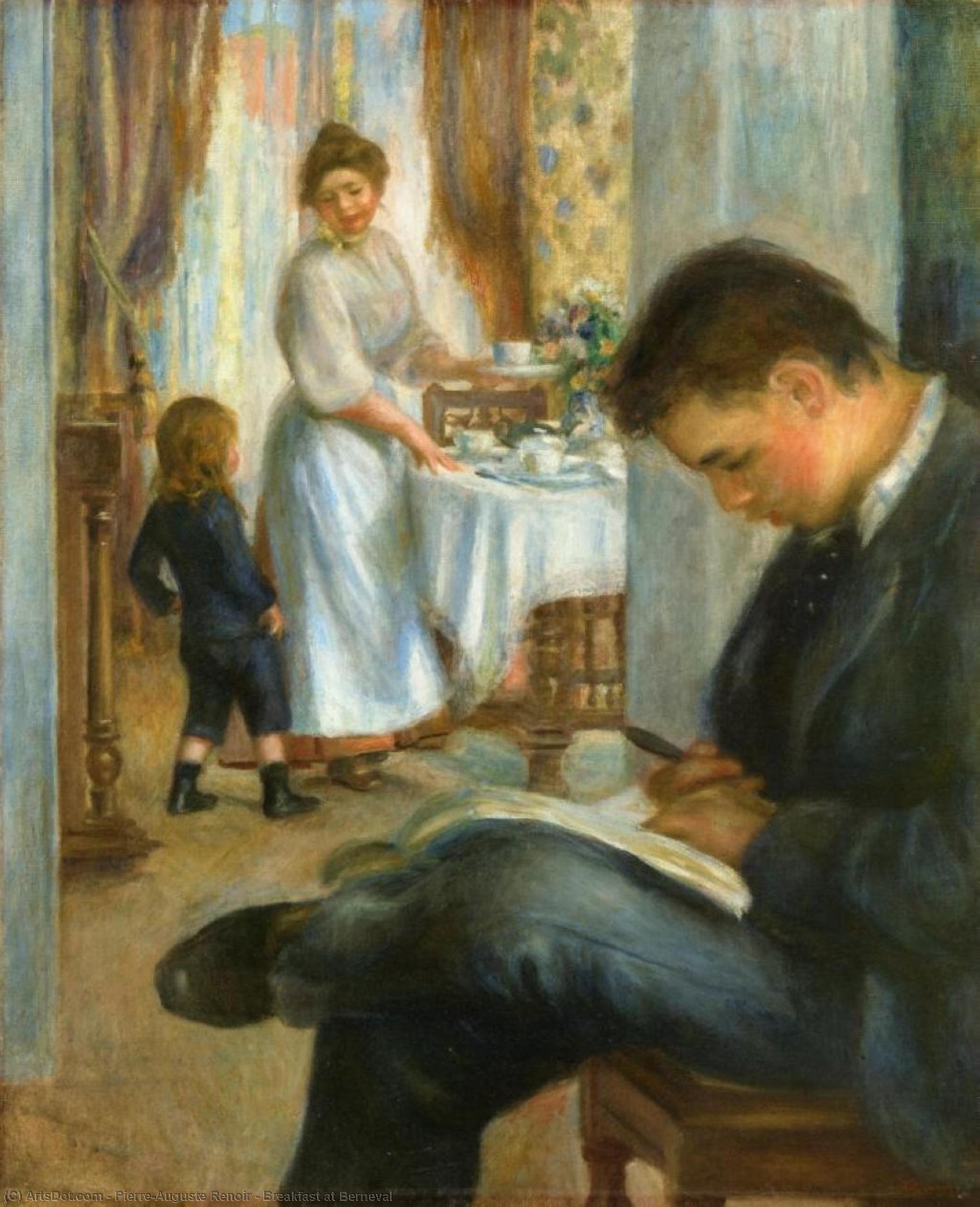 Breakfast At Berneval — Pierre-auguste Renoir
