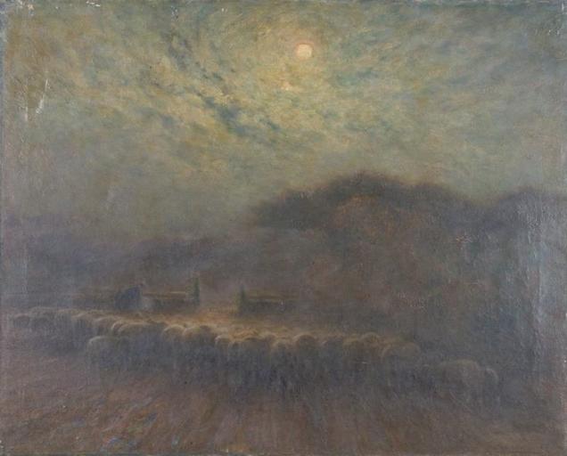 Troupeau Au Clair De Lune — Gaston Guignard
