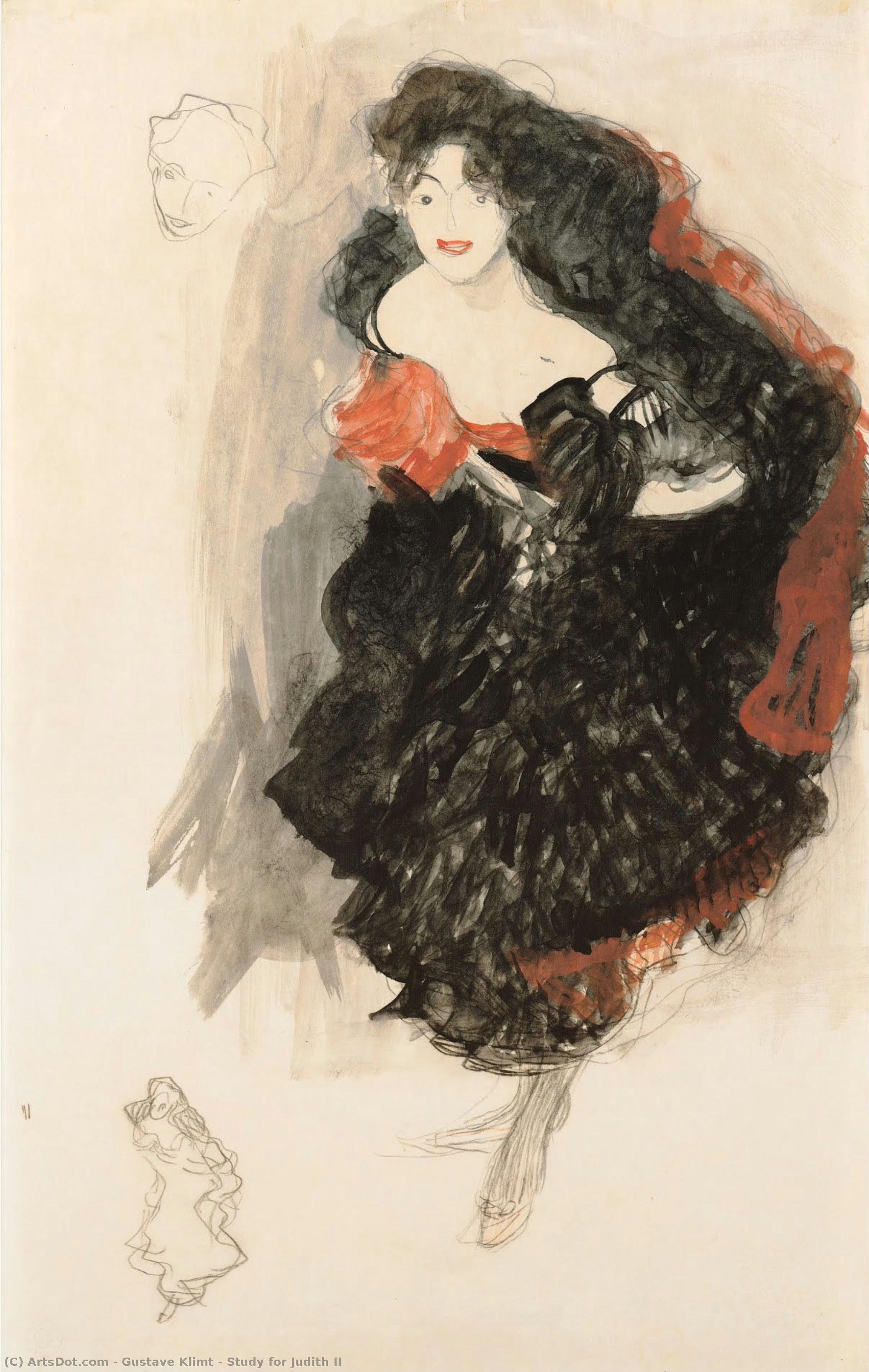 Study For Judith Ii — Gustav Klimt