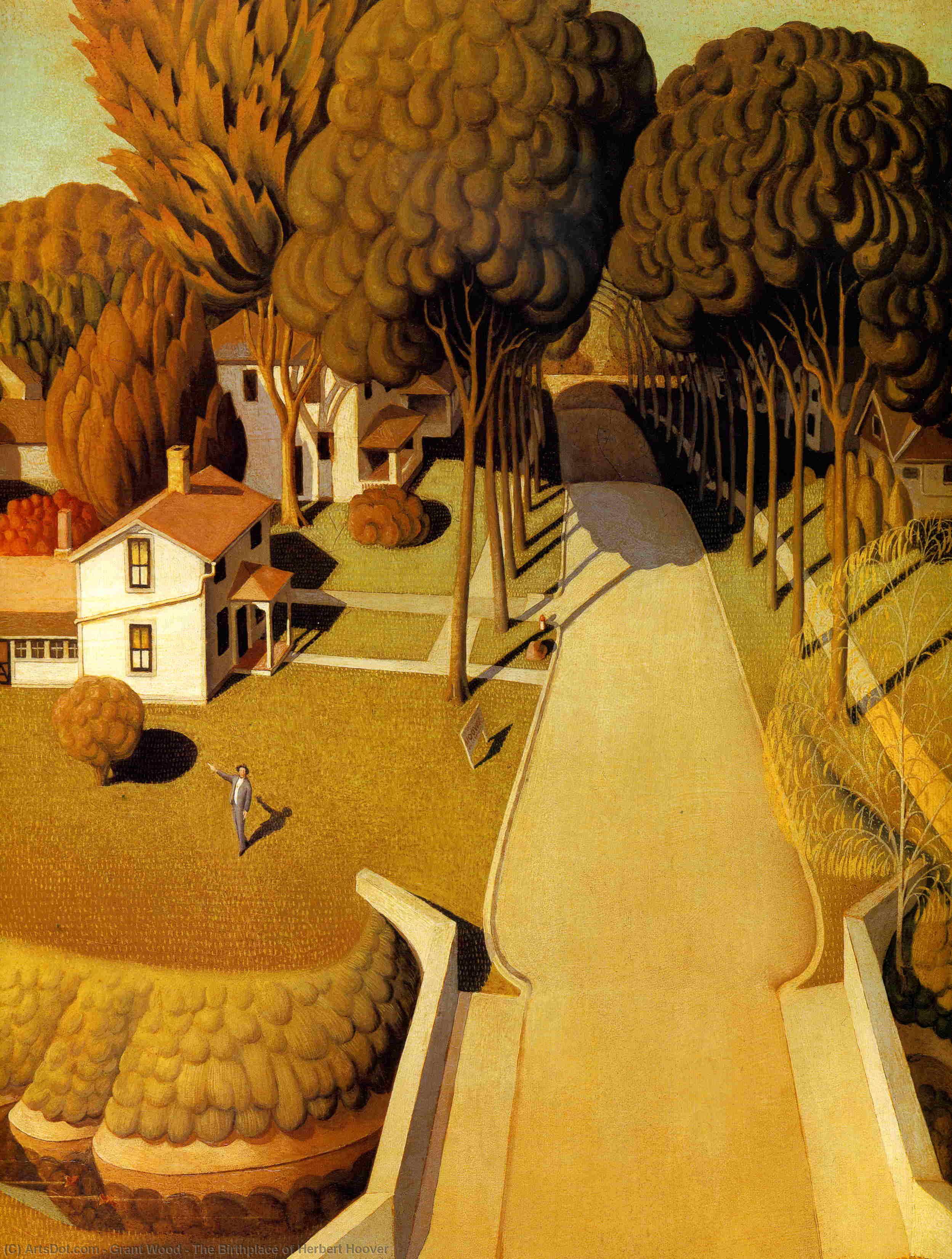 The Birthplace Of Herbert Hoover — Grant Wood