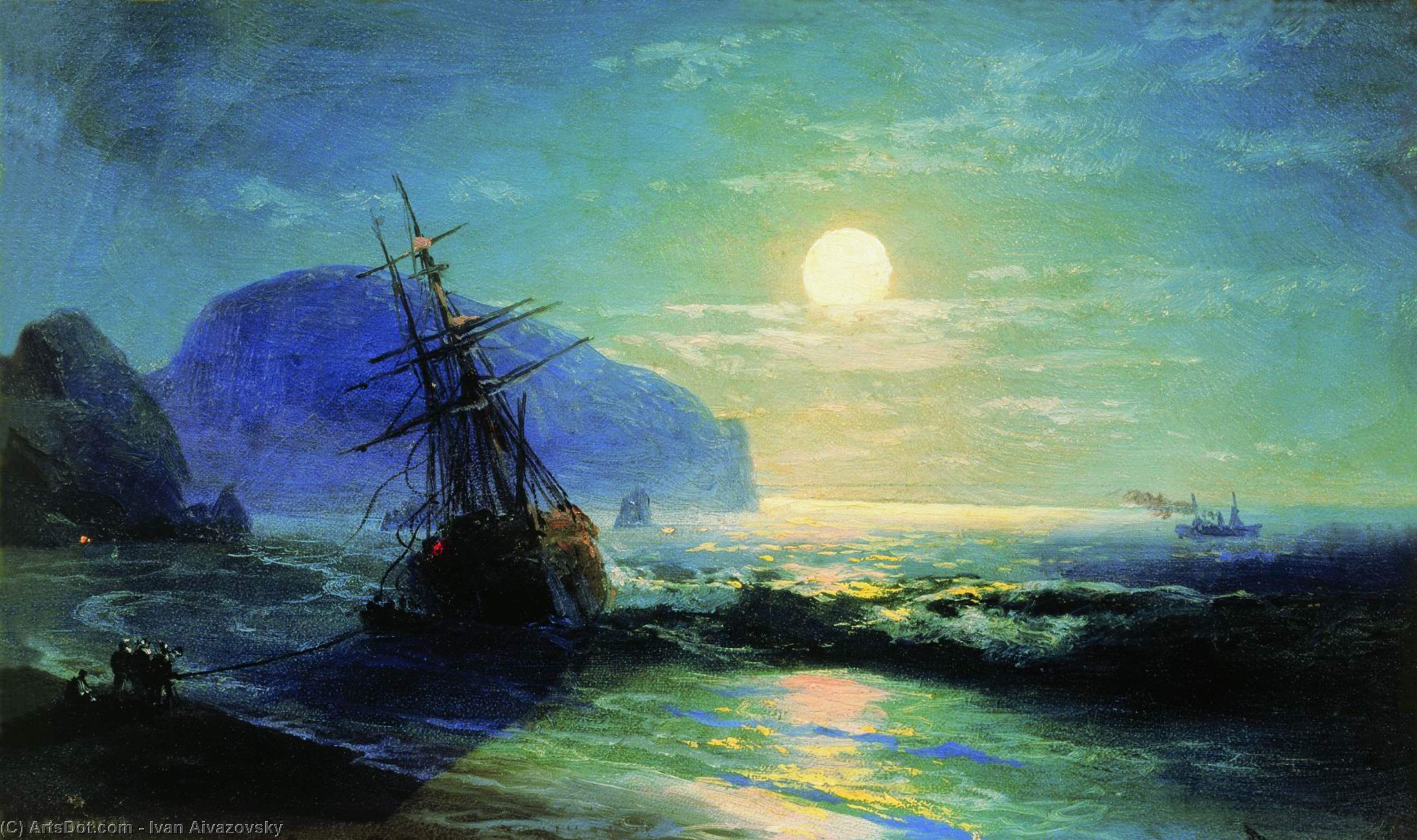 Shipwreck Near Gurzuf — Ivan Konstantinovich Aivazovsky