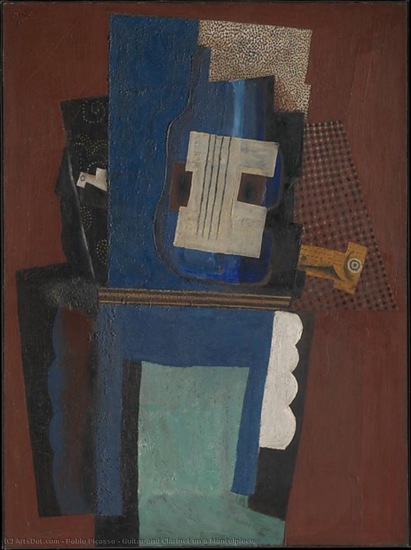 Guitar And Clarinet On A Mantelpiece — Pablo Picasso