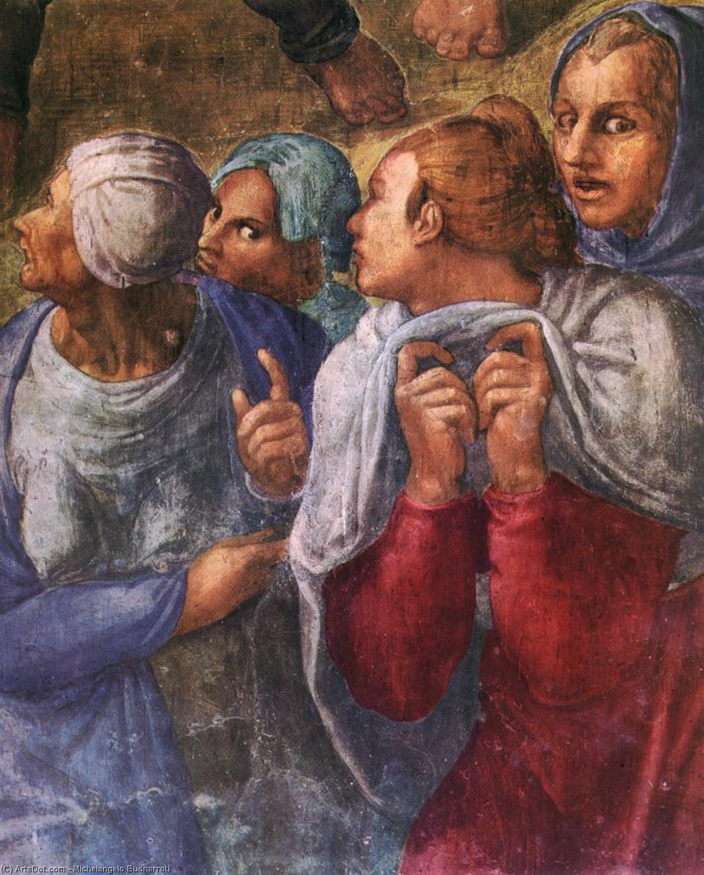 Martyrdom Of St Peter (detail) (11) — Michelangelo Buonarroti
