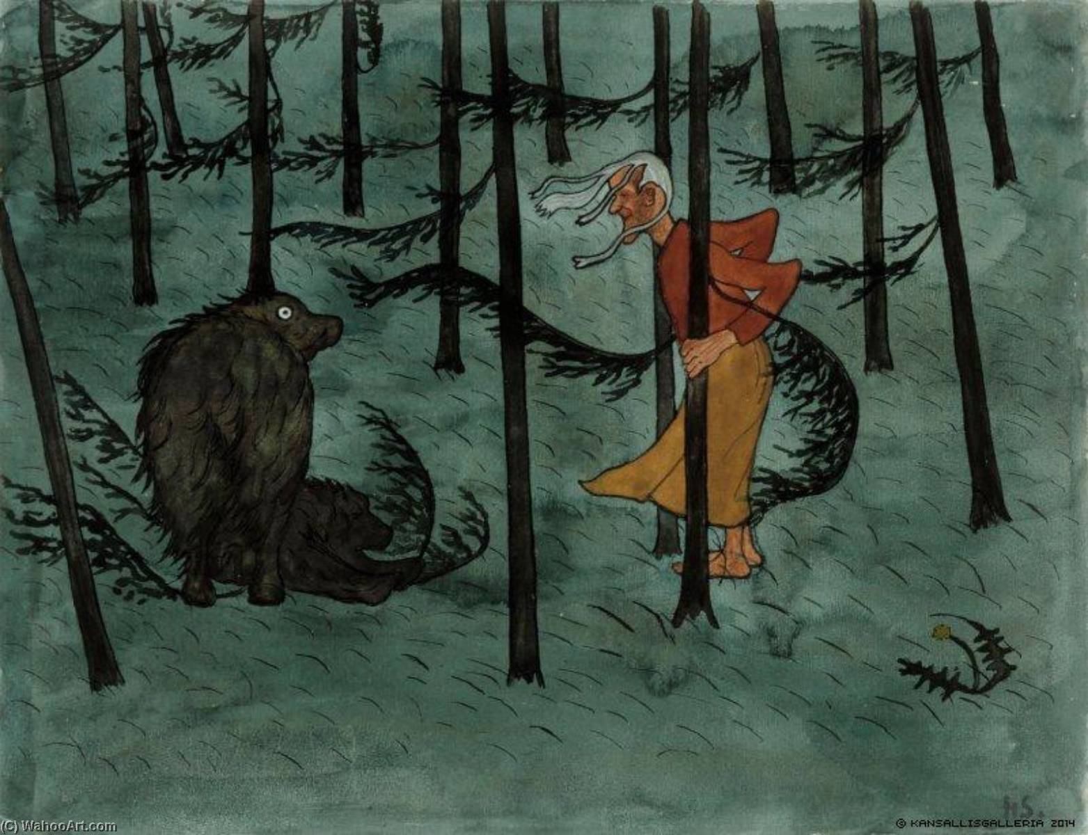 Fear In The Woods — Hugo Simberg